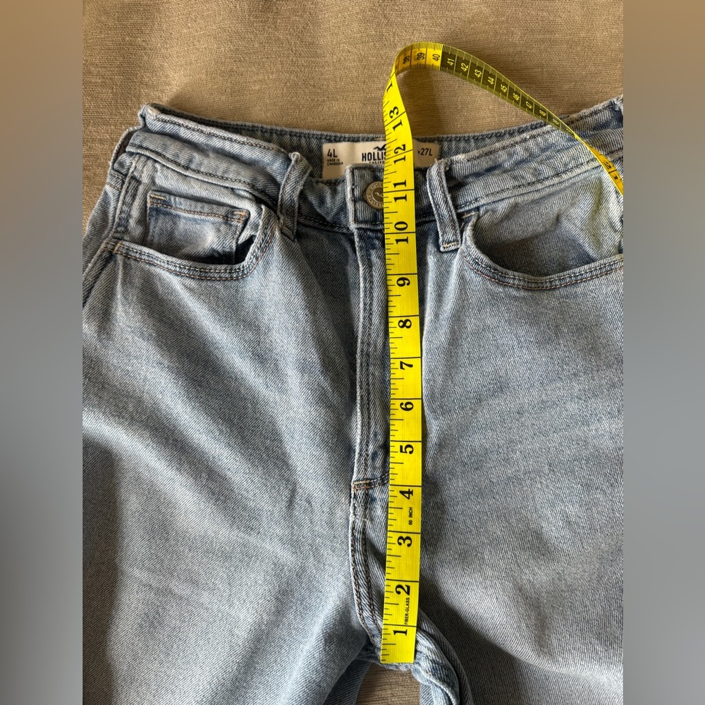 Hollister Curvy Ultra High-Rise Mom Jeans 27L Light Wash Vintage Stretch Denim - Picture 9 of 10